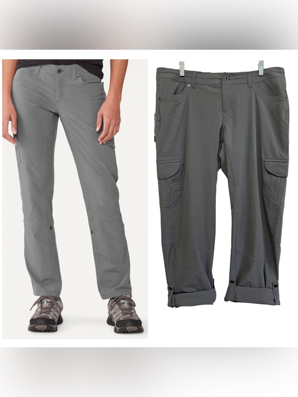 NEW Kühl Freeflex Roll-Up Pant 32" Inseam Color Flint Women's Size 14